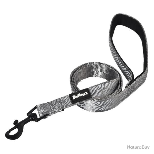 Laisse pour chien avec poign�e r�fl�chissante - Gris 100 cm