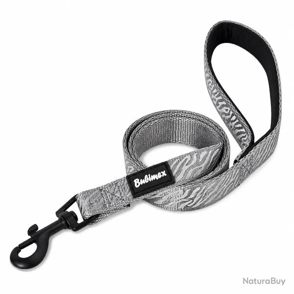 Laisse pour chien avec poign�e r�fl�chissante - Gris 100 cm