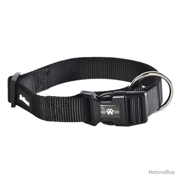Collier en nylon noir ajustable 45-65 cm