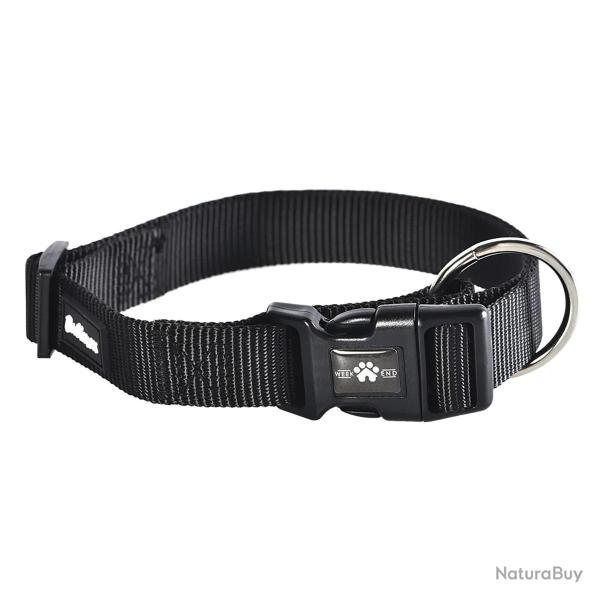 Collier en nylon noir ajustable 45-65 cm