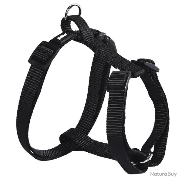 Harnais en Nylon Noir - Ajustable 40-65 cm