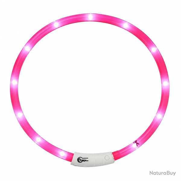 Collier Lumineux Rose R�glable 20-70 cm - Visibilit� 500m