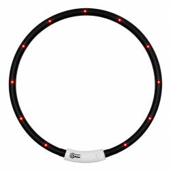 Collier Lumineux R&eacute;glable Noir - Visibilit&eacute; jusqu'&agrave; 500m