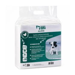 Lot de 20 tapis d'&eacute;ducation absorbants pour chien - 60x45 cm