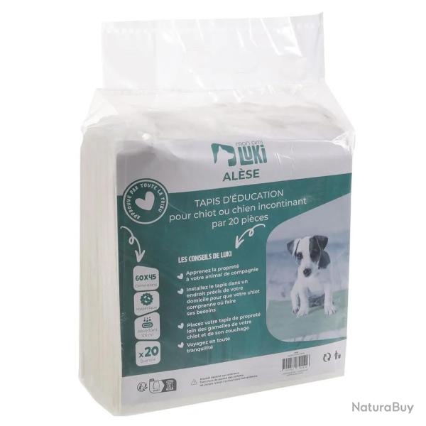 Lot de 20 tapis d'�ducation absorbants pour chien - 60x45 cm