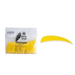 Lot de 100 plumes paraboliques Buck Trail RW 3 pouces couleur unie Denim blue