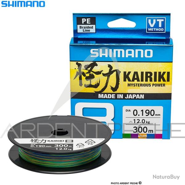 Tresse SHIMANO Kairiki SX8 Multicolore 300m � 0.16mm