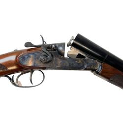 Fusil &agrave; chiens HUGLU HRZ, cal 12/76, chokes inter, 51 cm, mise &agrave; prix 1� sans r&eacute;serve, occasion.