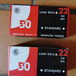 Lot 2 bo&icirc;tes de cartouches 22 lr de collection yougoslave