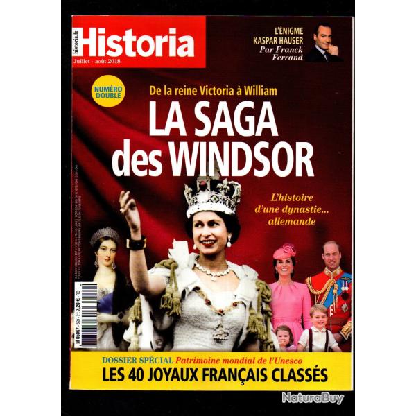 historia 859 de 2018, la saga des windsor, joyaux de l'unesco france , kaspar hauser