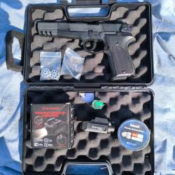 Pack Pistolet Walther cp 88 comp&eacute;tition 4.5mm +lampe laser 500lumens