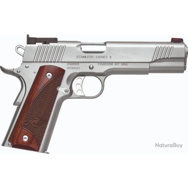 Pistolet Kimber 1911 Stainless Target 2 - Cal. 45 ACP - Canon 5'' - Inox