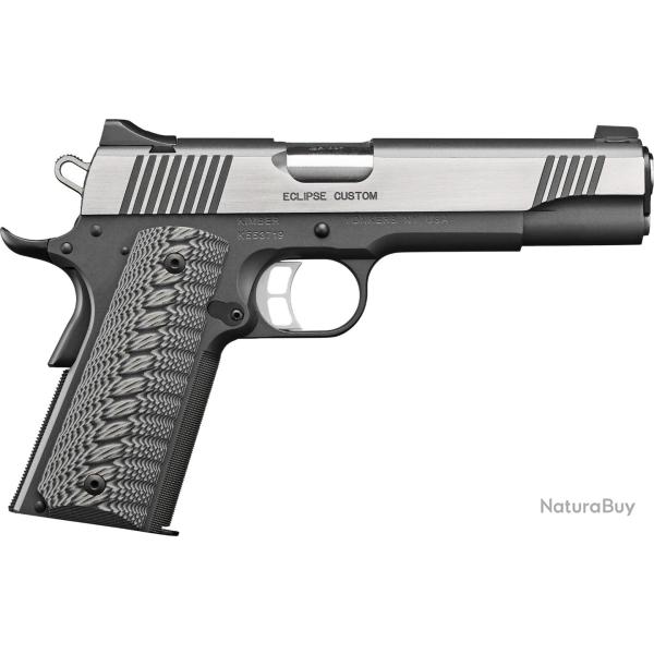 Pistolet Kimber Eclipse Custom - Cal. 45 ACP - Canon 5'' - Inox et Noir