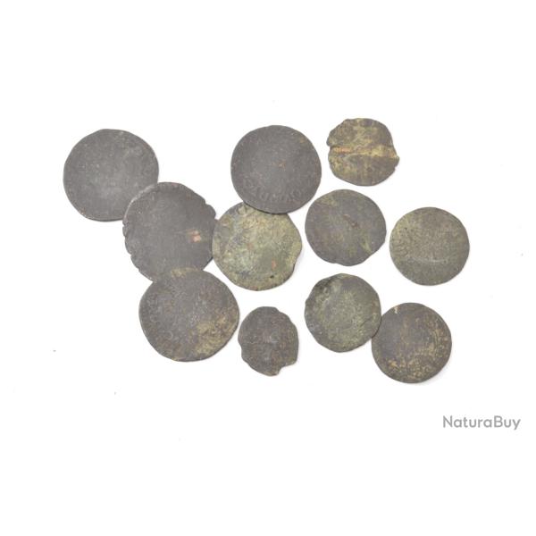 Lot de monnaies anciennes, vrac � trier.