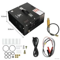 Compresseur PCP Portable 4500PSI 30 MPa  Pompe Air Haute Pression 12V/230V Sans Huile