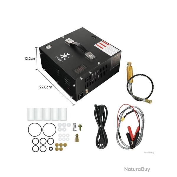 Compresseur PCP Portable 4500PSI 30 MPa  Pompe Air Haute Pression 12V/230V Sans Huile