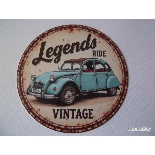 Plaque d�corative ronde 2 CV