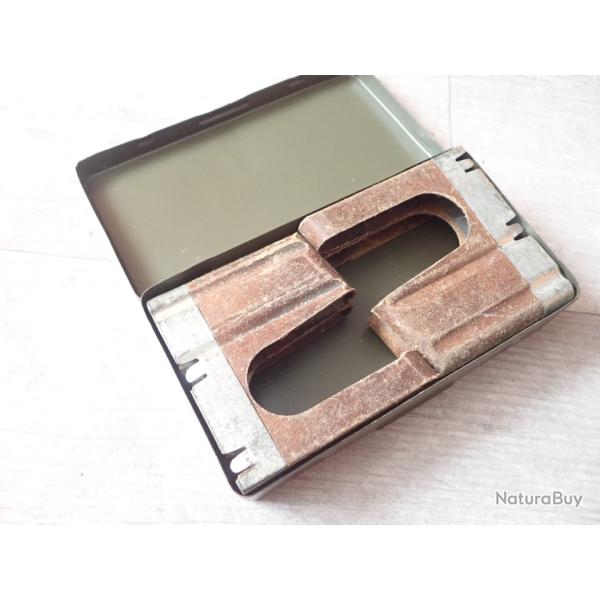 Boite de dotation individuelle de poche + 4 clips. Ordonnance Suisse pour K11 ou K31