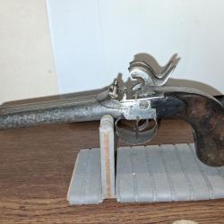 pistolet &agrave; percussion double canon