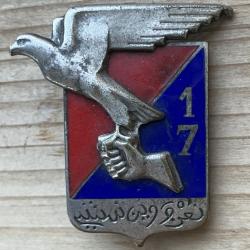 17&deg; R&eacute;giment d'Artillerie, &eacute;mail, homologation horizontale droite