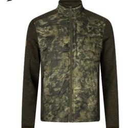 Destockage - Veste Seeland Th&eacute;o Hybrid Camo  coloris: Pine green/In vis green