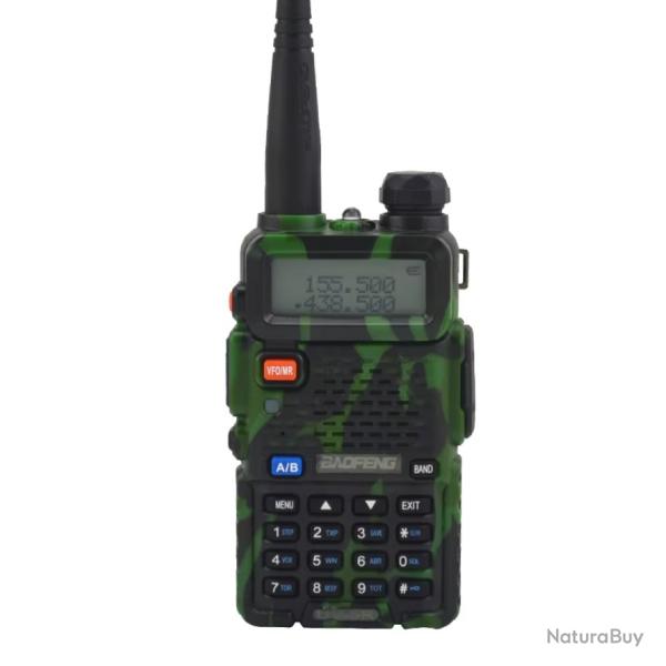 Baofeng UV-5R Talkie-Walkie Bi-Bande VHF/UHF 136-174 & 400-520 MHz 5W Pack Complet Camo