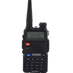 Baofeng UV-5R Talkie-Walkie Bi-Bande VHF/UHF 136-174 & 400-520 MHz 5W Pack Complet NOIR