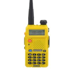 Baofeng UV-5R Talkie-Walkie Bi-Bande VHF/UHF 136-174 & 400-520 MHz 5W Pack Complet Jaune