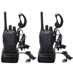 Baofeng BF-88E PMR446 - 0,5W - 16 Canaux - Pack de 2 - Chargeur USB + Oreillette