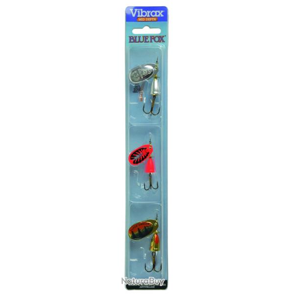 Kit 3 cuiller truite perche RAPALA carnassier blue fox