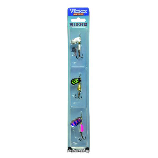 Kit 3 cuiller truite perche RAPALA truite blue fox
