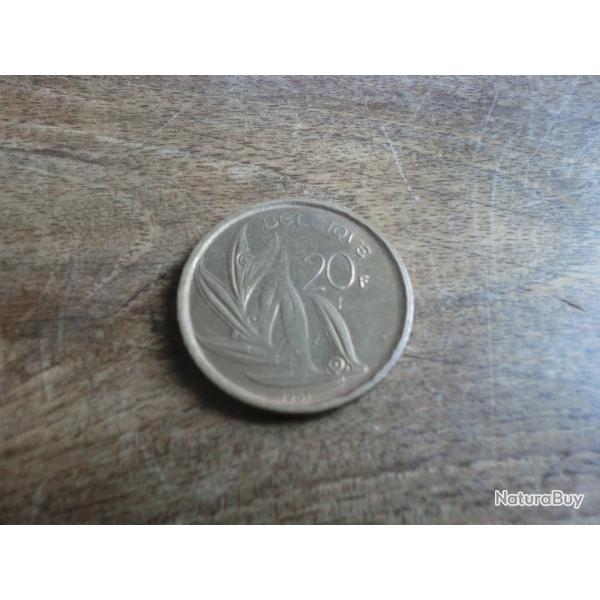 monnaie belgique  20 F  1981