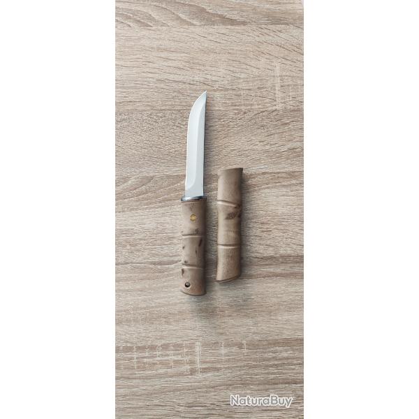 Couteau de Chasse Classique - Acier 440 - Manche Marron - 22,5 cm