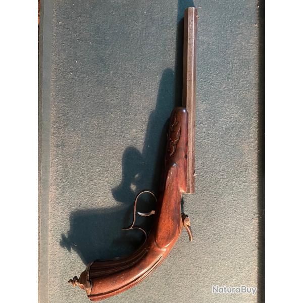 Pistolet de duel poudre noire. Calibre 6 mm
