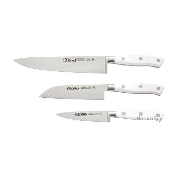 Set de 3 Couteaux Arcos Riviera - Blanc