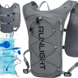 Gilet de Course Hydratation Poche &agrave; Eau1,5L Sangles R&eacute;glables Sports Plein Air Randonn&eacute;e Cyclisme