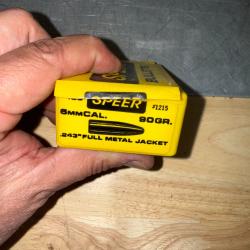 BOITE DE 47 OGIVES    CALIBRE .243  6MM   90 GR FULL METAL JACKET