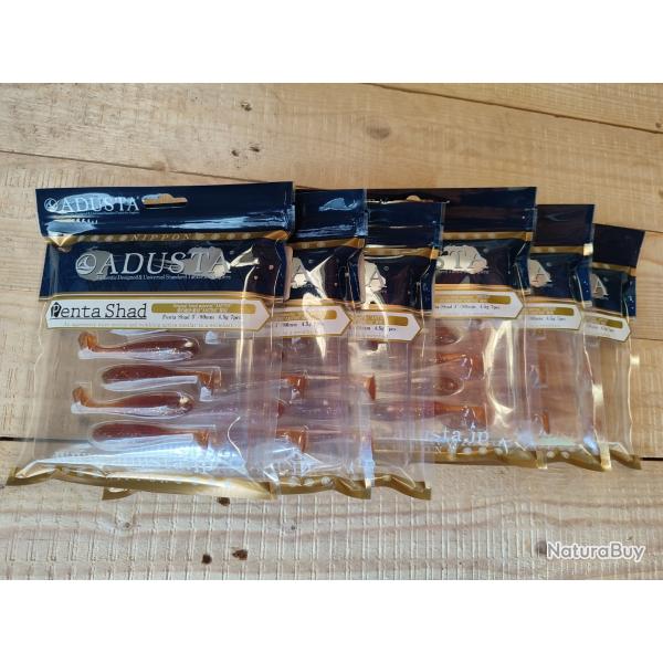 Leurres souples ADUSTA Penta Shad 3'' col. 04 - Lot de 6 pochettes
