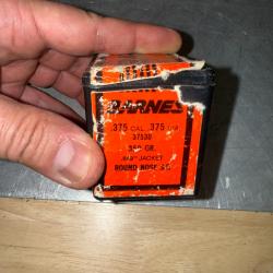 BOITE DE 49 OGIVES BARNES  CALIBRE .375    375 GR ROUND NOSE SP