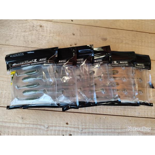Leurres souples ADUSTA Penta Shad 3'' col. 104 - Lot de 6 pochettes