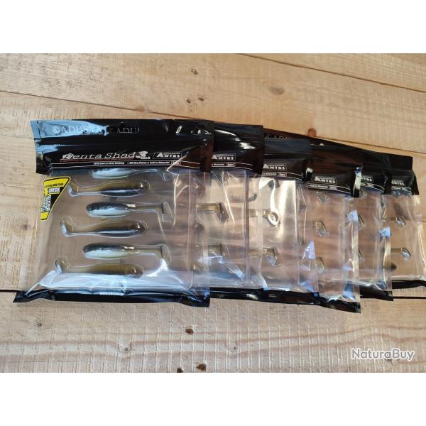 Leurres souples ADUSTA Penta Shad 3'' col. 118 - Lot de 6 pochettes