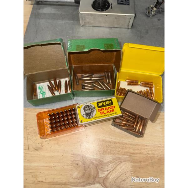 LOT  OGIVES DIVERSES  CALIBRE 7 MM  .284    160 GR ET 175 GR