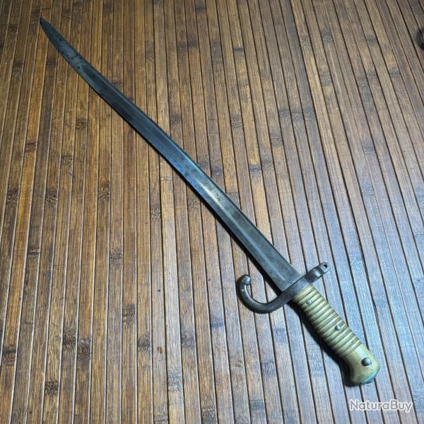 RARE BA�ONNETTE CHASSEPOT M-1866 DE  KIRSCHBAUM SOLINGEN POIN�ON FRITZ WEYERSBERG