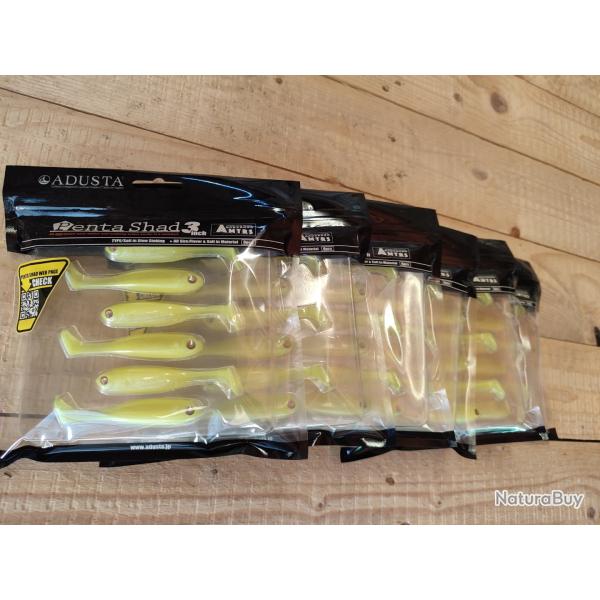 Leurres souples ADUSTA Penta Shad 3'' col.117 - Lot de 6 pochettes