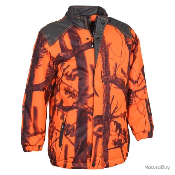 VESTE PERCUSSION COUPE VENT CHAUD enfant orange camo