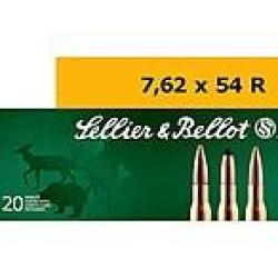 CARTOUCHES Sellier & Bellot fmj calibre 7.62x54r 180grs 11.7g x20