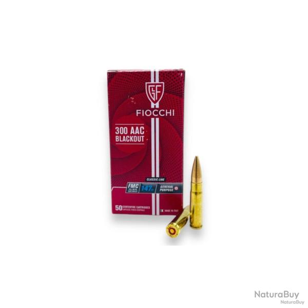 Cartouches FIOCCHI calibre 300 BLACKOUT FMC 147grs x50
