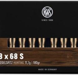 !! PROMOTION !!CARTOUCHE RWS calibre 8X68S KS 11,7g 10grs /20