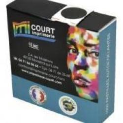 Pastilles auto collantes PM NOIRE DIAM 19mm x1000