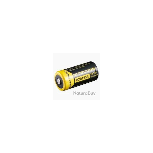 Pile Nitecore LI-iON 650MAH RCR123A NL166 3.7v